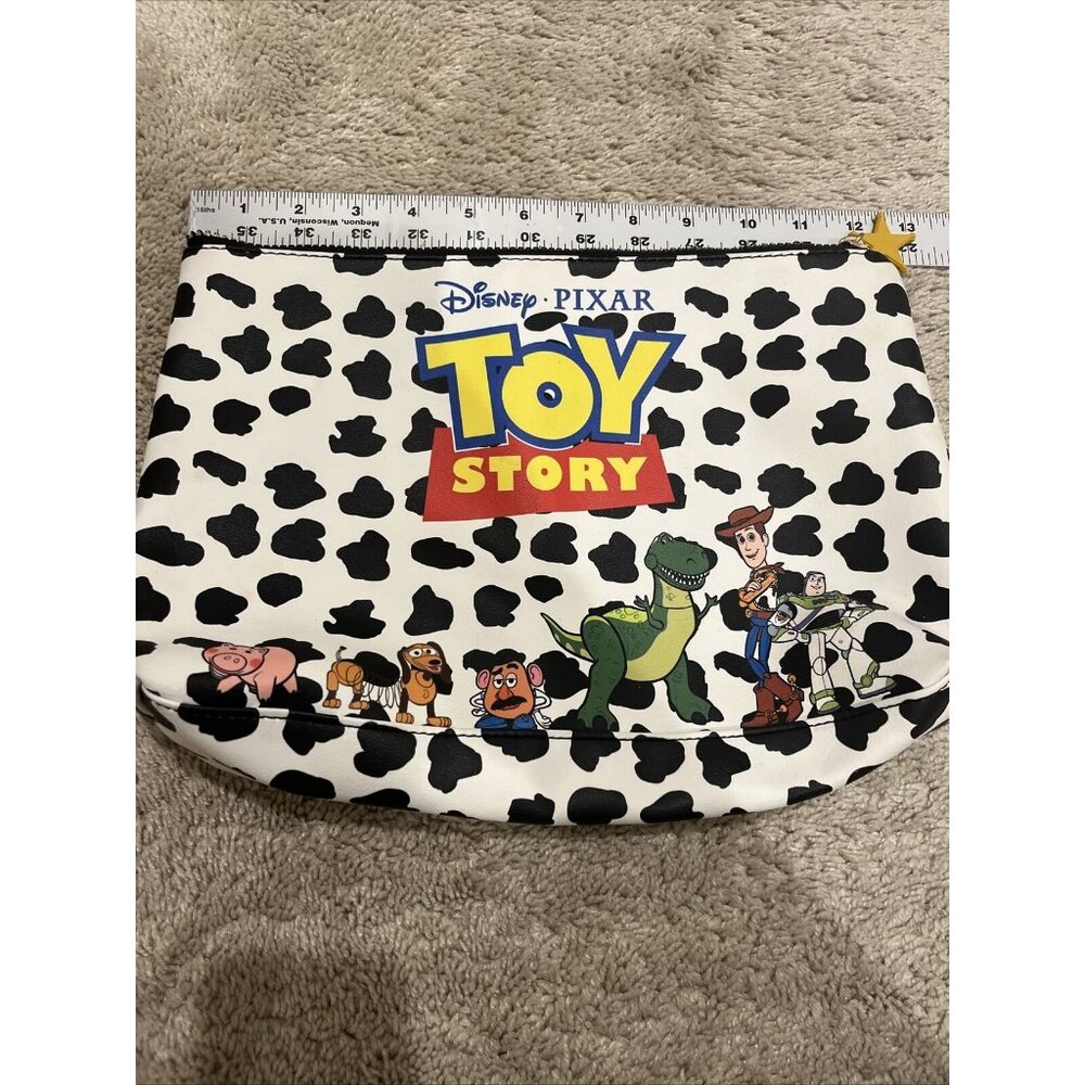 Primark Disney Pixar Cow Print Toy Story pouch clutch makeup bag Woody Buzz